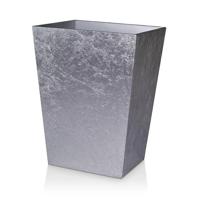 Mike and Ally Eos Silver Leaf Wastebasket