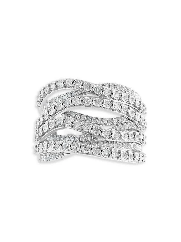 Effy ENY Sterling Silver & Diamond Ring 2