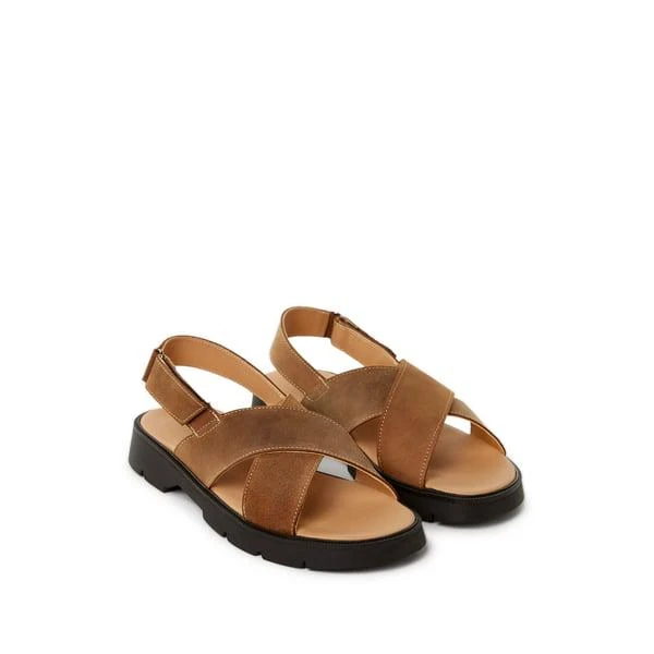 KLEMAN Distressed leather sandals ILOT EC 1