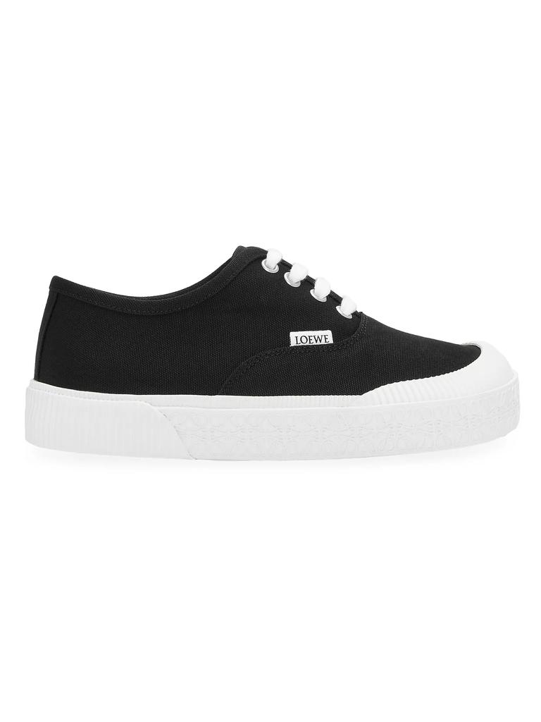 スニーカー LOEWE FLOW RUNNER SNEAKERS BLACK/WHITE/KAKI Loewe Flow Runner sneakers black/white/kaki | TheDoubleF