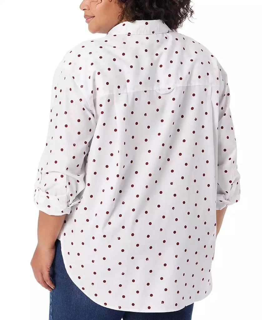 Gloria Vanderbilt Plus Size Amanda Polka-Dot Shirt 2