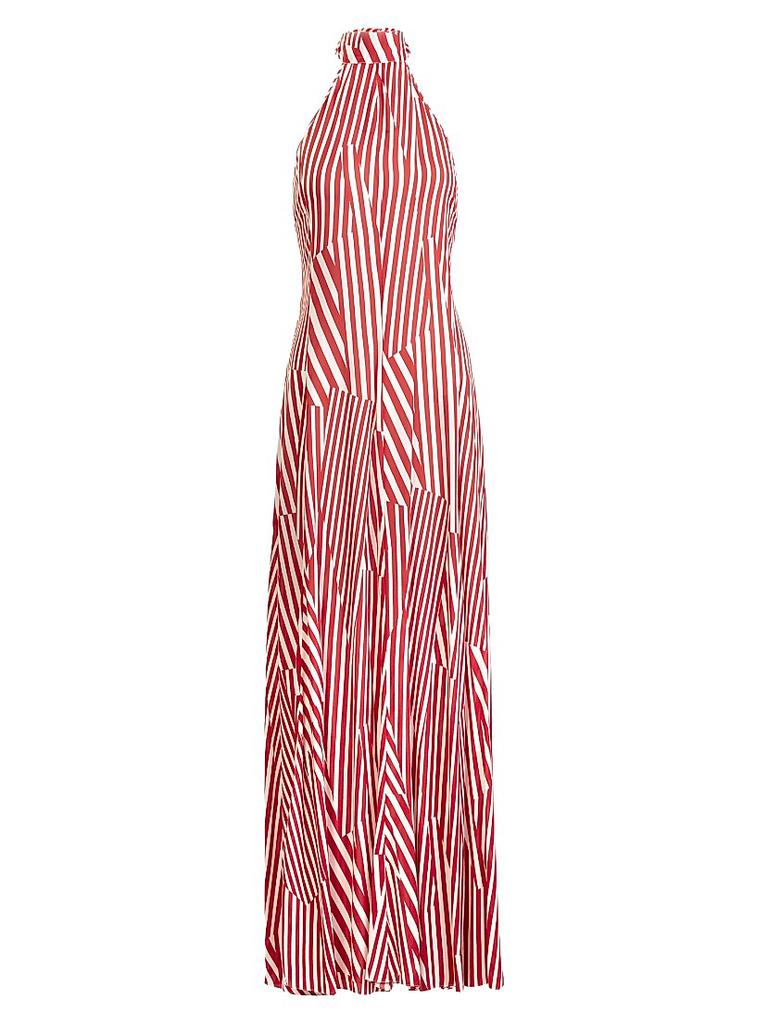 Silvia Tcherassi Koa Multidirectional Striped Maxi Dress