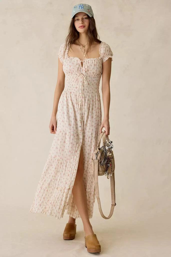 Kimchi Blue Samira Prairie Maxi Dress - Orange L at Urban Outfitters