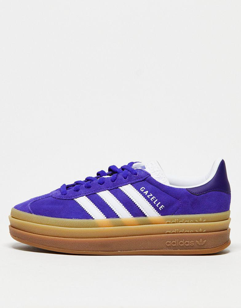 adidas Originals adidas Originals Gazelle Bold platform trainers in purple and white