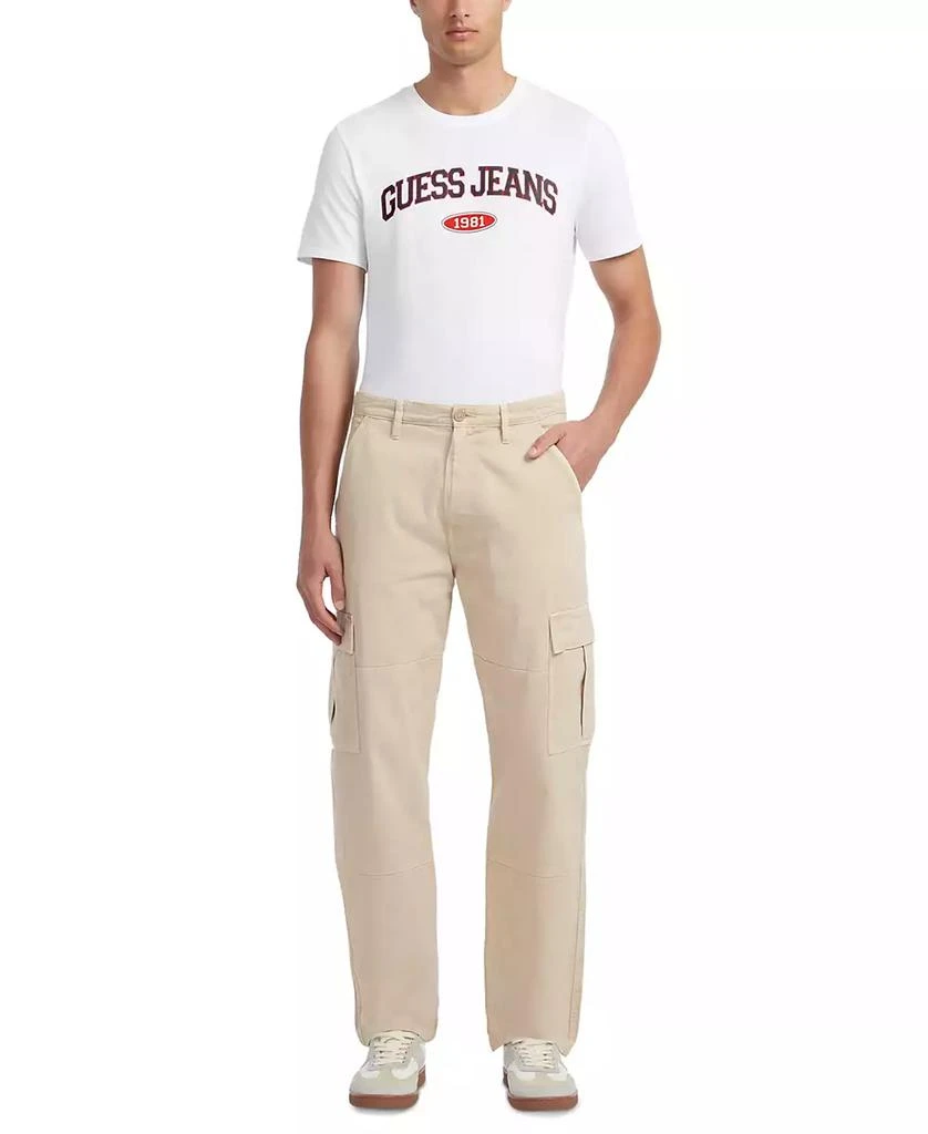 GUESS Men's Regular-Fit Chino Cargo Pants 5