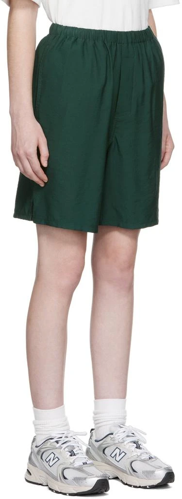 AMI SSENSE Exclusive Green Viscose Shorts 2