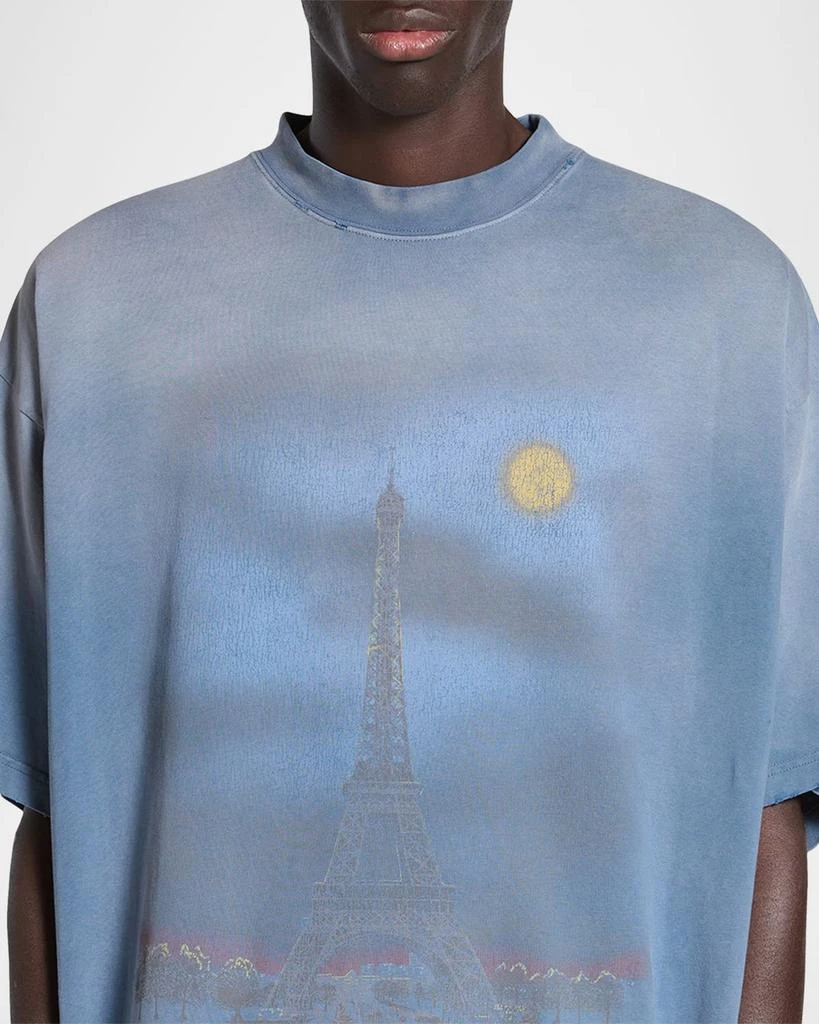 Balenciaga Men's Oversized Paris T-Shirt 5