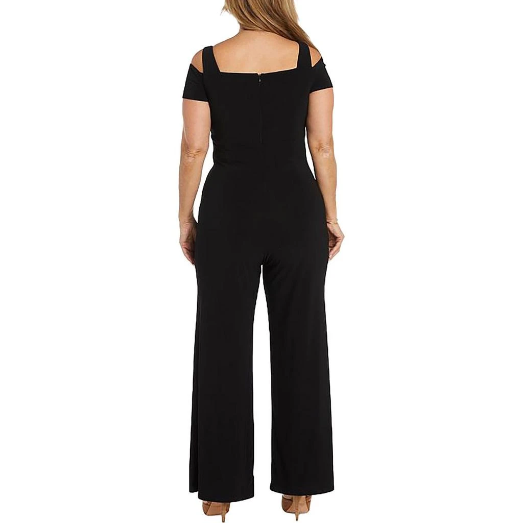 R&M Richards Plus Womens Cold Shoulder One Piece Jumpsuit 2