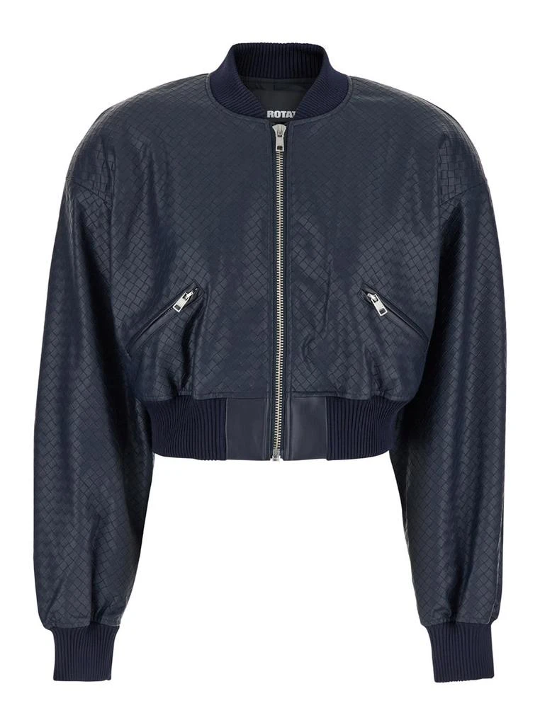 ROTATE Birger Christensen Cropped Braided Jacket 1