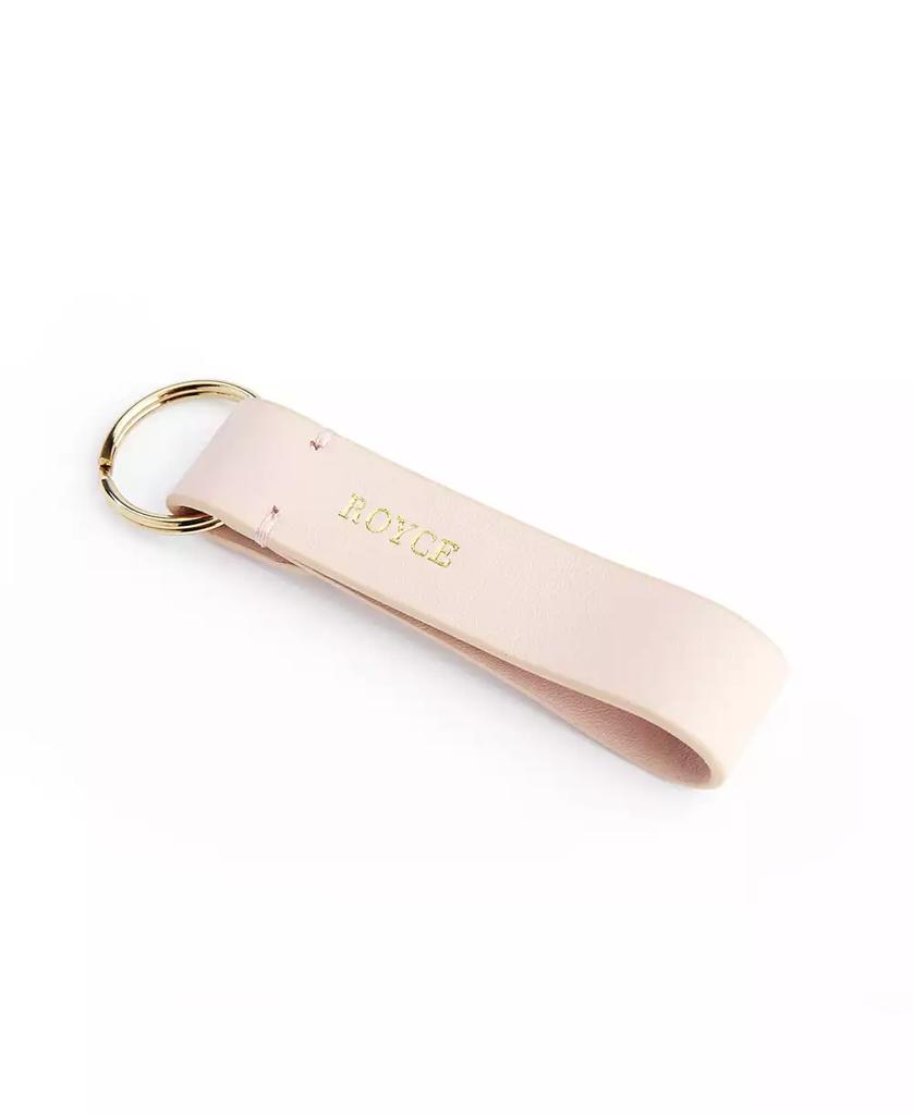 ROYCE New York Leather Loop Key Fob with Gold Hardware
