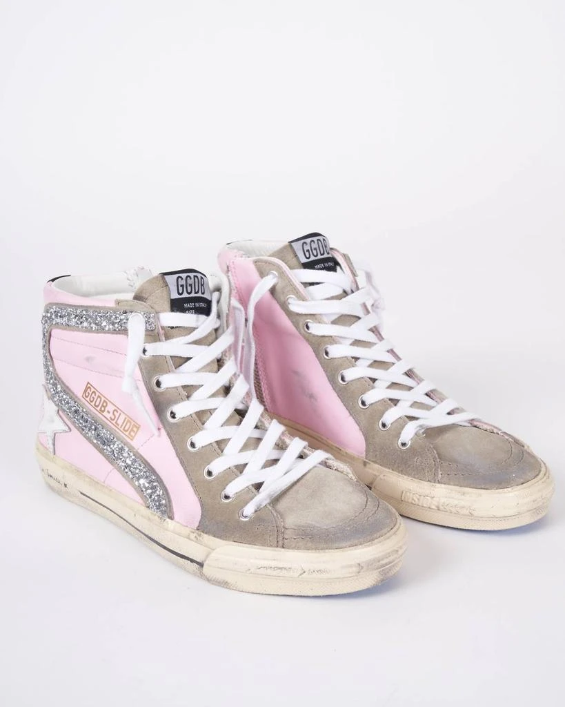 Golden Goose Women's Slide Leather High-Top Sneakers In Pink 1