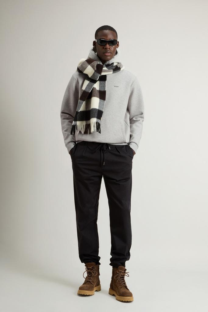 Woolrich Hooded Sweatshirt in Cotton-Blend Interlock - Men - Black