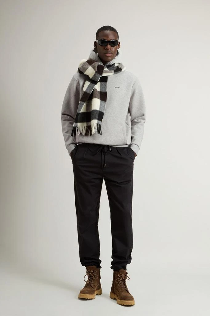 Woolrich Hooded Sweatshirt in Cotton-Blend Interlock - Men - Black 2