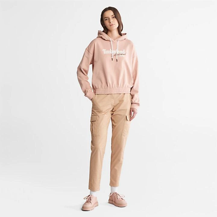 Timberland Established 1973 Logo Hoodie for Women in Light Pink 3