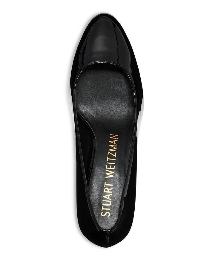 Stuart Weitzman Women's Vida 75 Almond Toe Block Heel Pumps 3