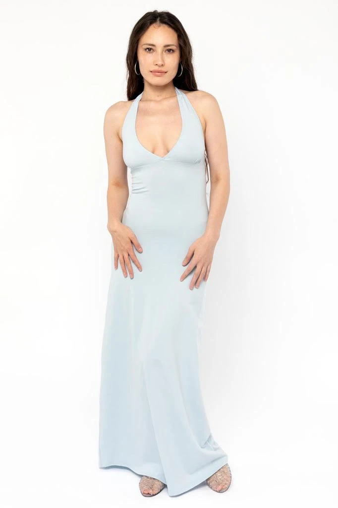 Los Angeles Apparel 8374 - Cotton Spandex Halter Maxi Dress 19