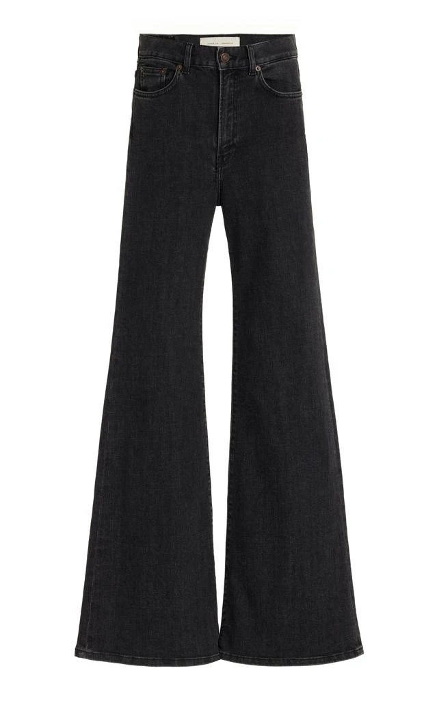 Jeanerica Jeanerica - Fuji Stretch High-Rise Flared-Leg Jeans - Black - 28 - Moda Operandi 1