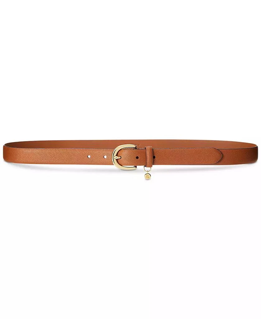 Lauren Ralph Lauren Women's Charm Crosshatch Leather Belt 1