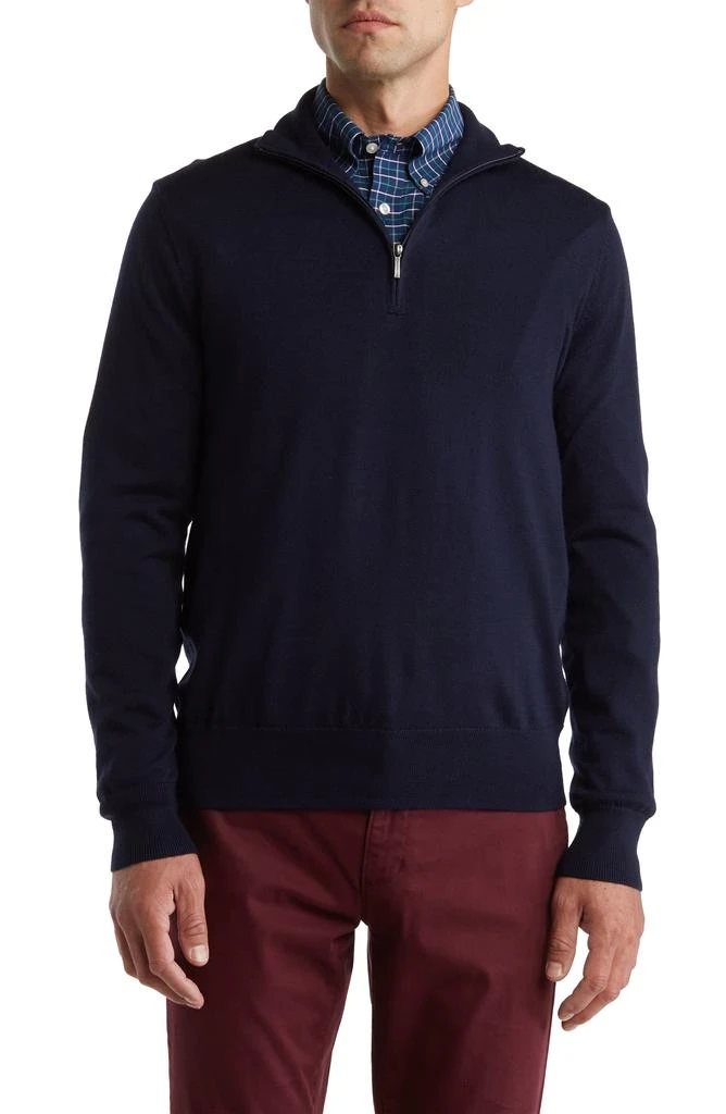 Brooks Brothers Merino Wool Half Zip Sweater 1