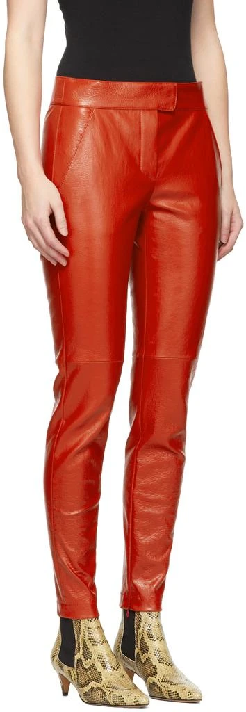 Givenchy Red Calfskin Pants 2