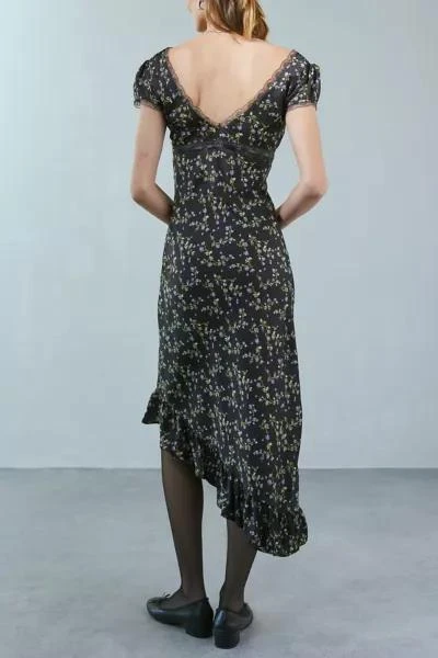 Kimchi Blue Kimchi Blue Cora Lace Trim Printed Asymmetrical Midi Dress 4