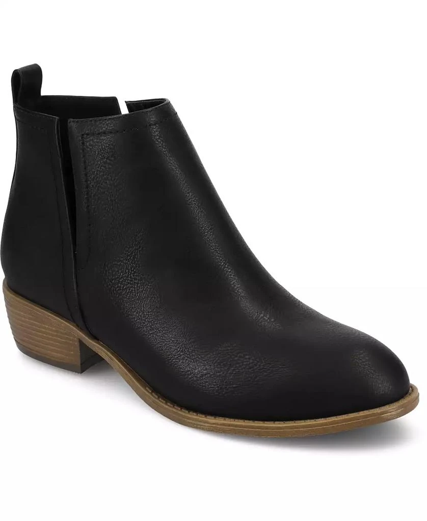 Journee Collection Journee Women's Rimi Pull On Stacked Heel Booties 1