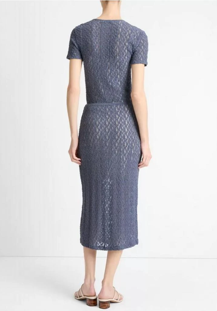 Vince Floral Smocked Midi Skirt In Mauve Thistle 2