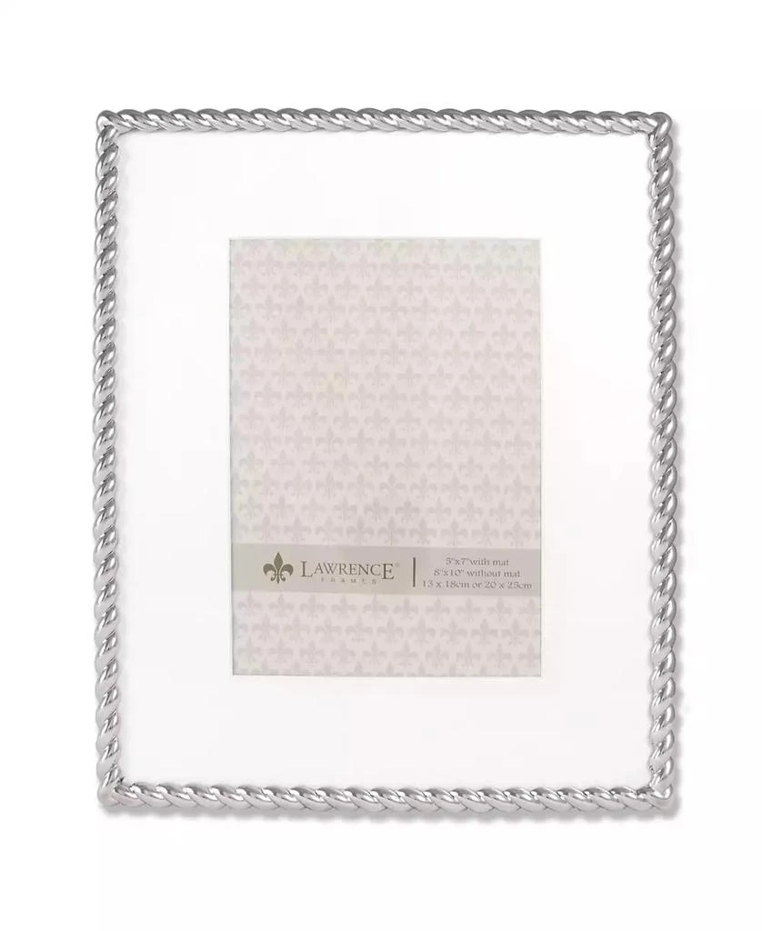Lawrence Frames 710080 Silver Metal Rope 8x10 Matted For Picture Frame - 5" x 7"