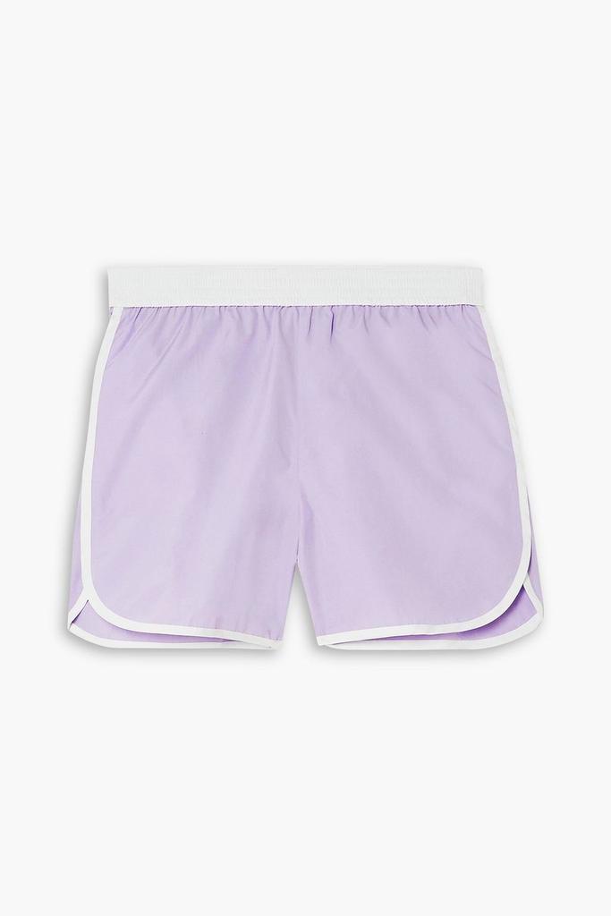 SÉBLINE Two-tone cotton-poplin shorts