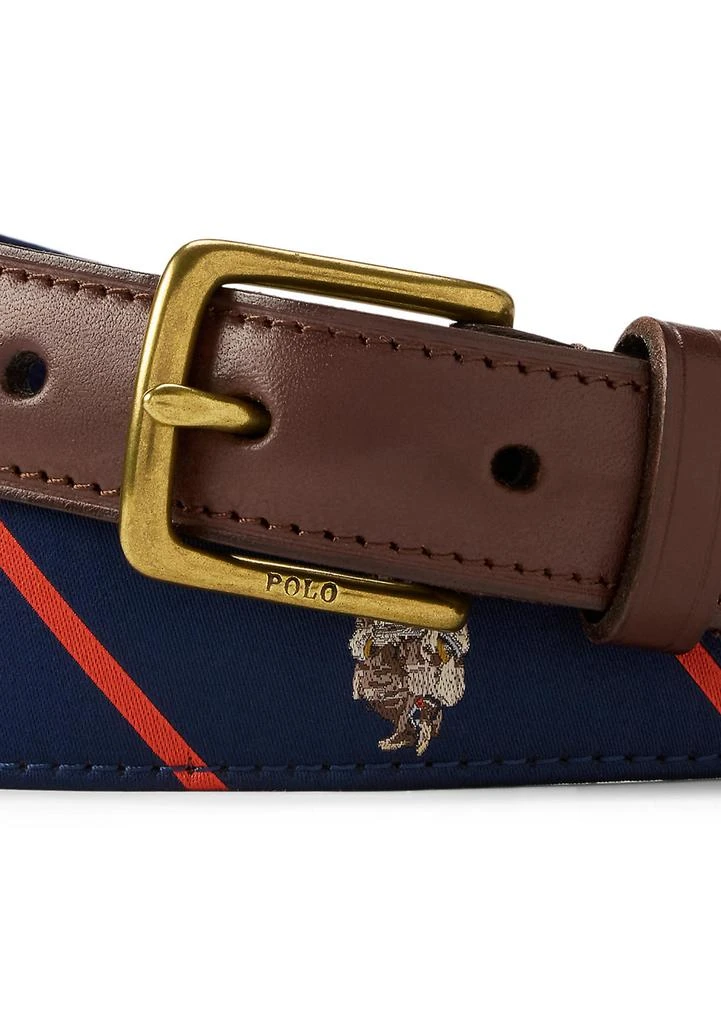 Ralph Lauren Polo Bear Leather-Trim Belt 2