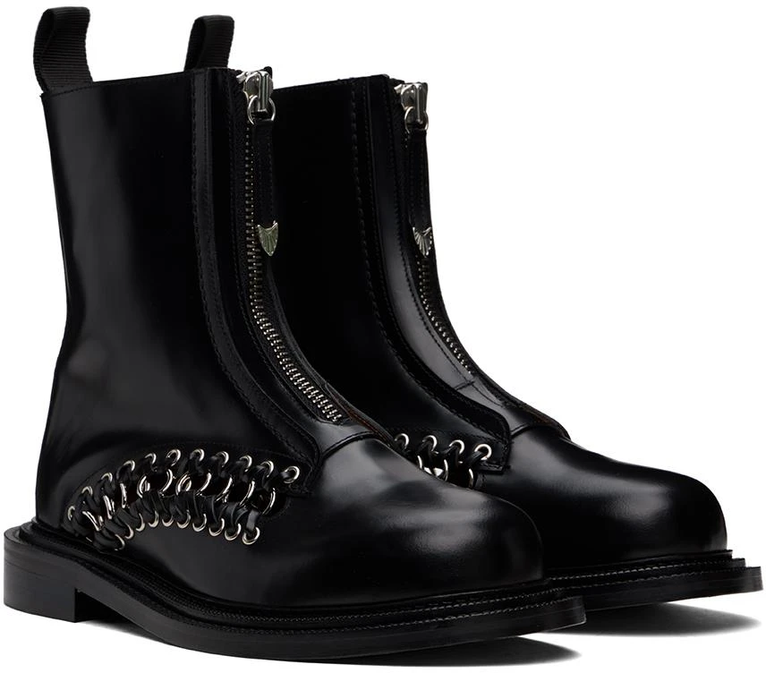 Toga Virilis Black Leather Boots 4