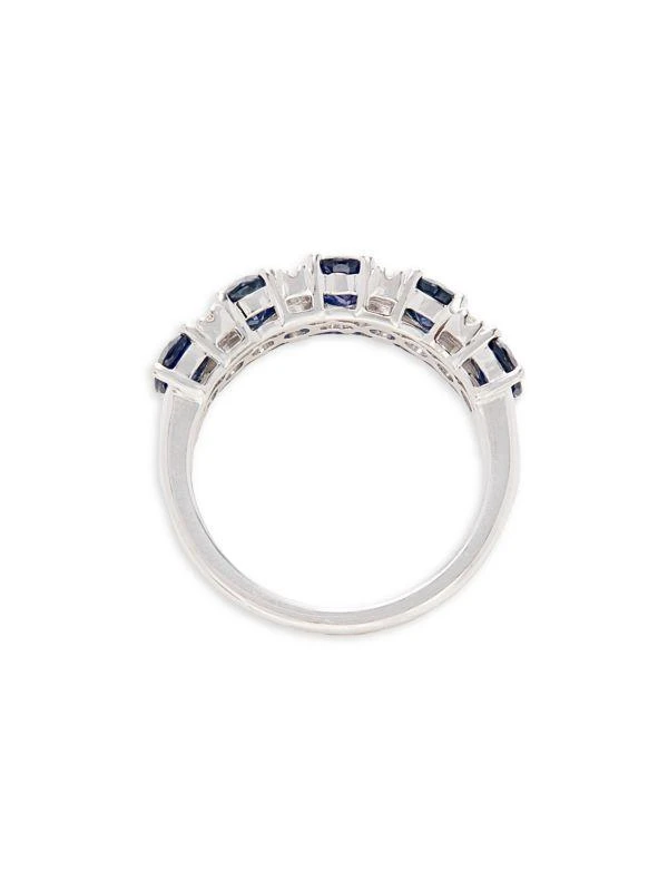 Effy 14K White Gold, Diamond & Sapphire Ring 3