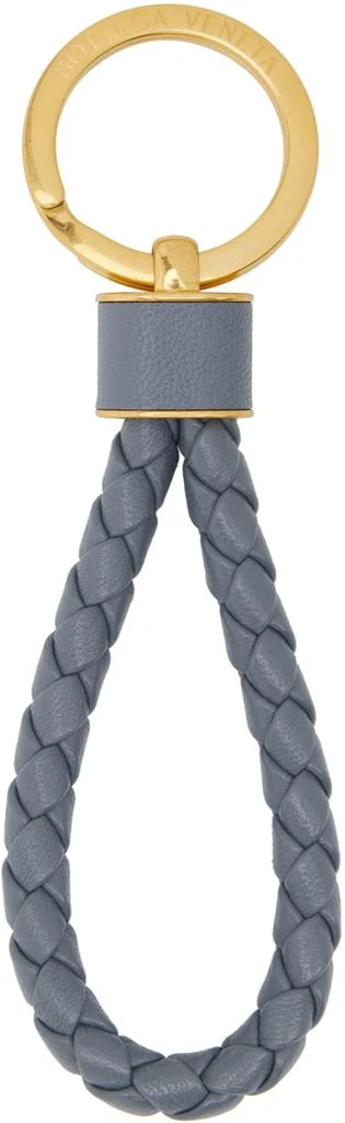 Bottega Veneta Gray Intrecciato Key Ring