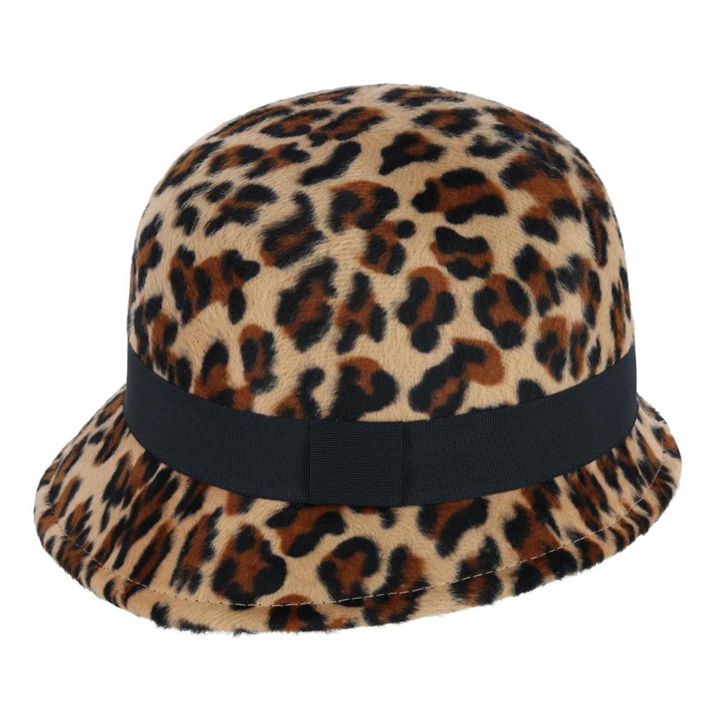 Epoch Hats Company Women's Leopard Print Cloche Hat with Grosgrain band
