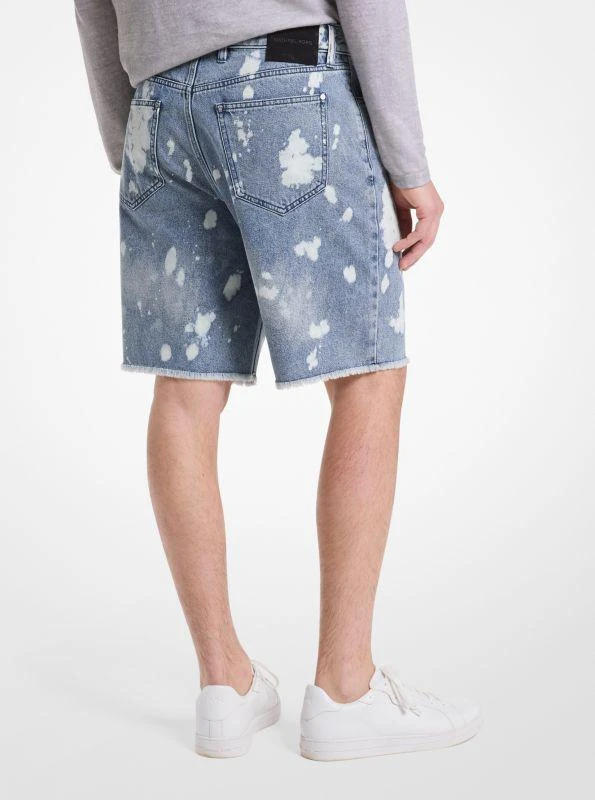 Michael Kors Frayed Splattered Denim Shorts 2