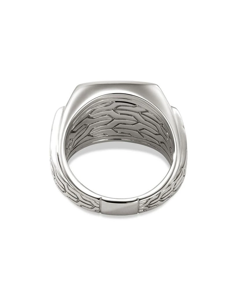 John Hardy Sterling Silver Onyx Signet Ring 5