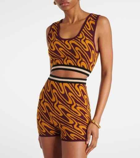 Dries Van Noten High-rise jacquard shorts 5