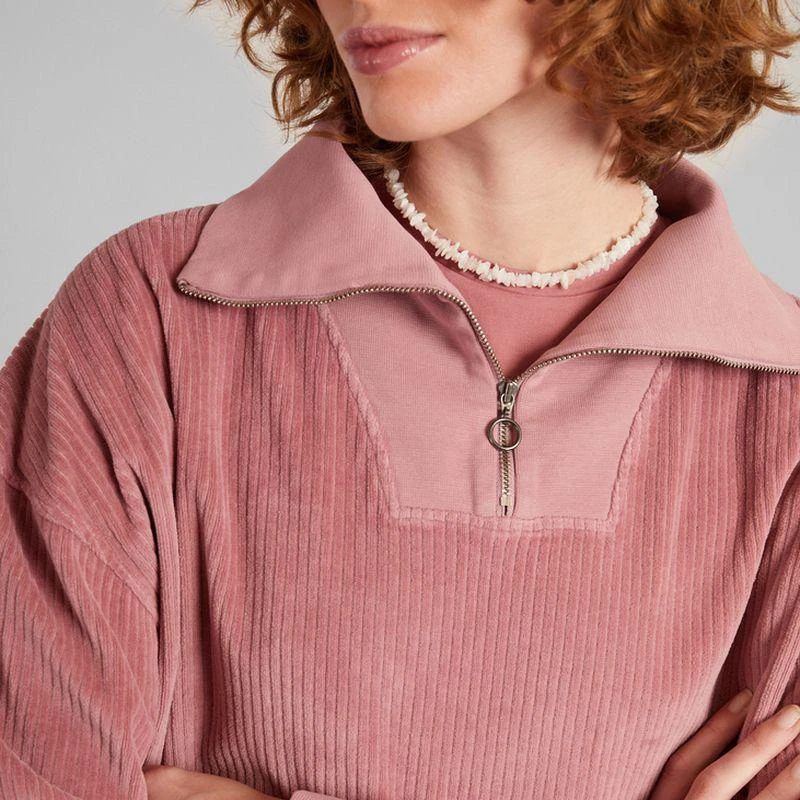 L'Exception Paris Corduroy trucker neck sweatshirt Dark rose L'EXCEPTION PARIS 4