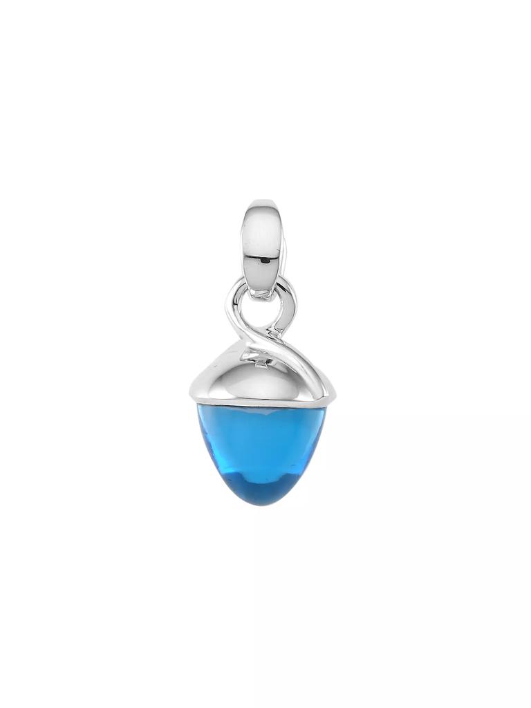 Tamara Comolli Mikado Bouquet 18K White Gold & Swiss Blue Topaz Acorn Pendant