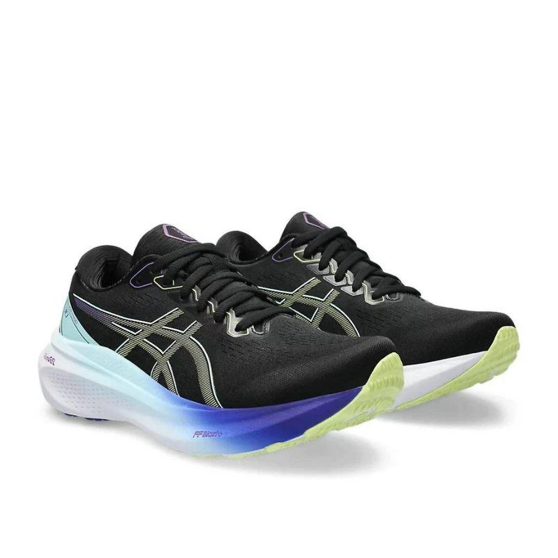 Asics Women's Gel Kayano 25 Running Shoes B/medium Width In Black/Glow Yellow 2