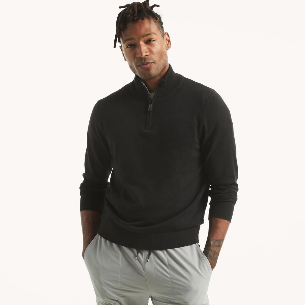 Nautica Mens Navtech Quarter-Zip Sweater