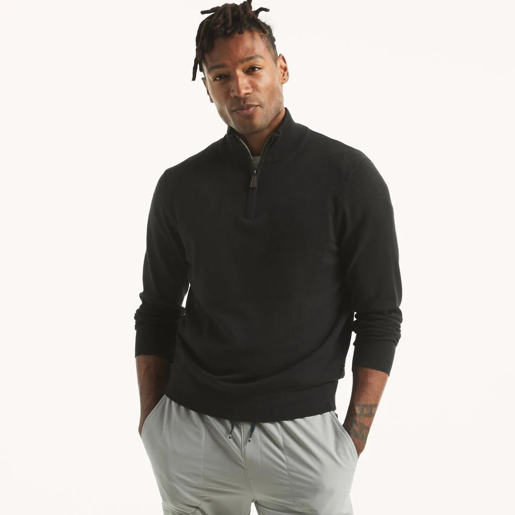 Nautica Mens Navtech Quarter-Zip Sweater 1