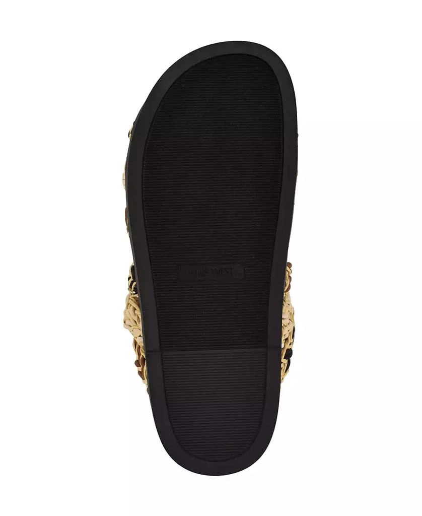 Nine West Women's Gilma Woven Flat Slip-On Sandals 5