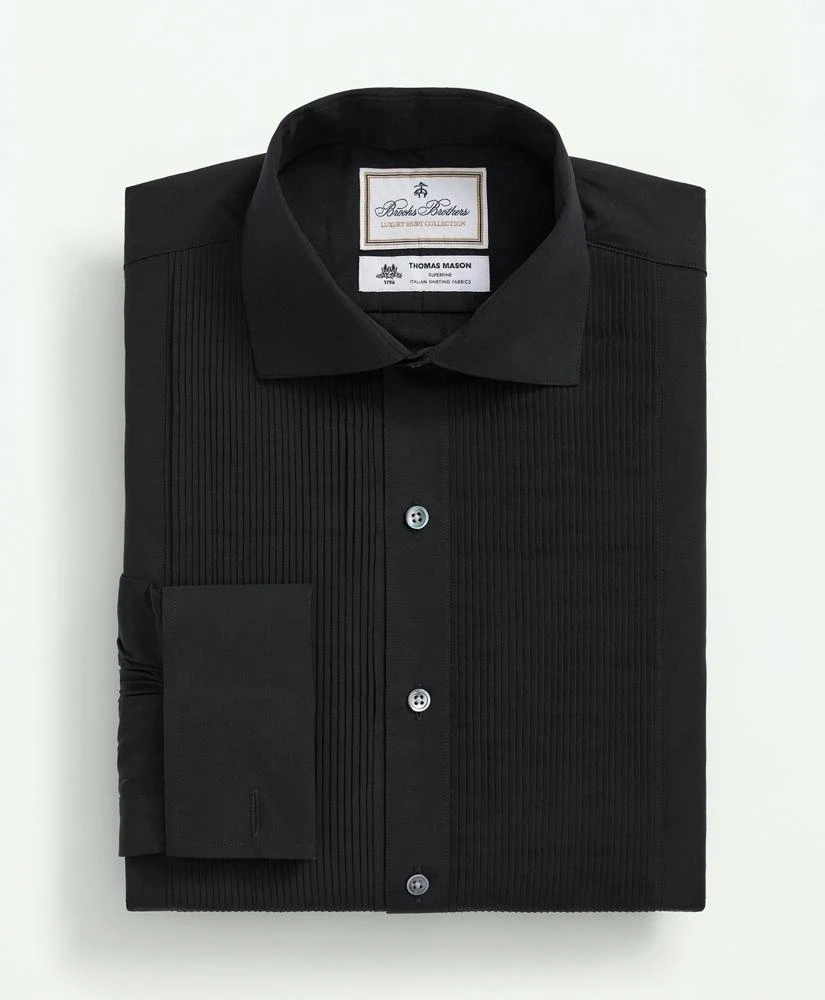 Brooks Brothers Brooks Brothers X Thomas Mason® Cotton English Collar, Swiss Pleat Front Tuxedo Shirt 3