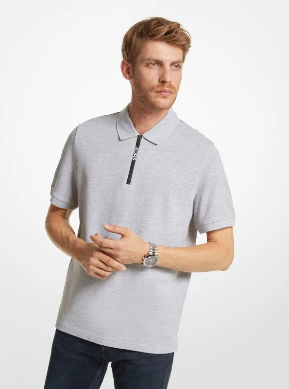 Michael Kors Cotton Half-Zip Polo Shirt 1