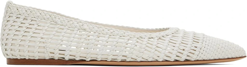 Gabriela Hearst Off-White Aurora Braided Ballerina Flats 1