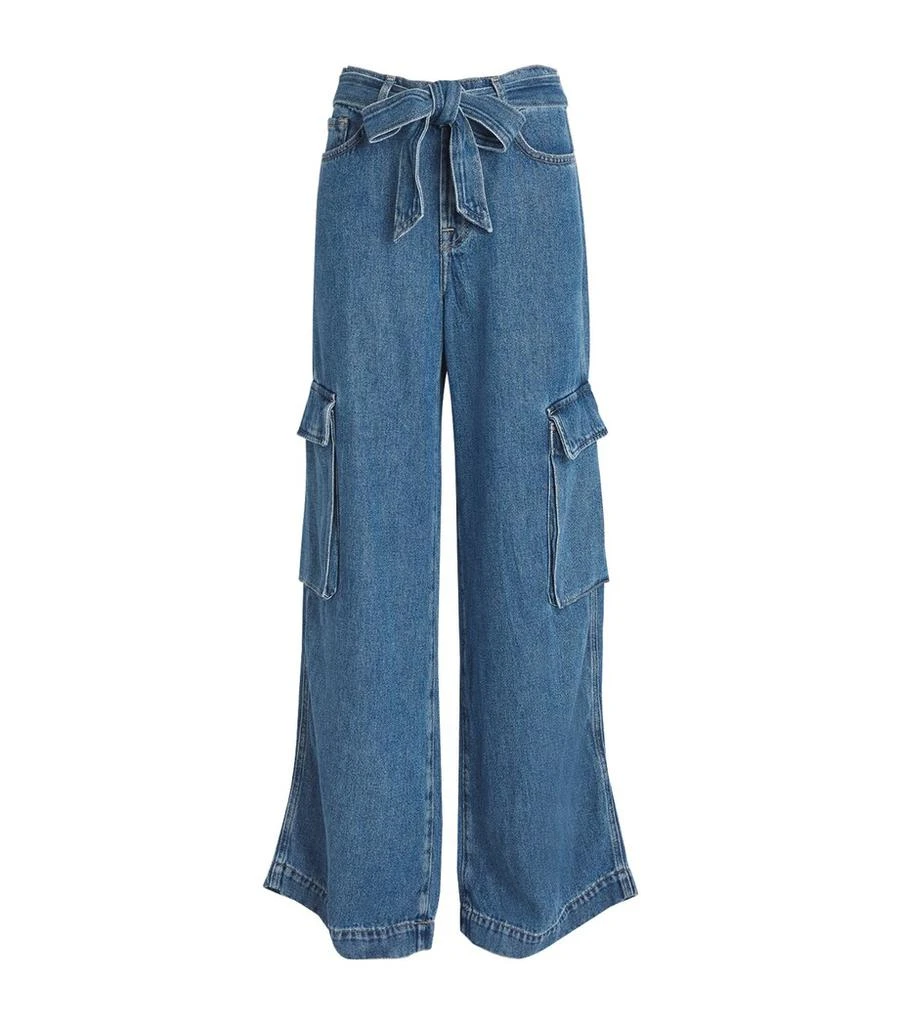 7 For All Mankind Lustre Cargo Palazzo Jeans 1