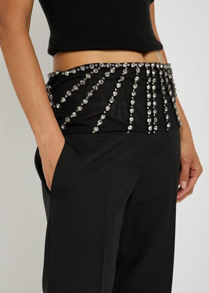 Stella McCartney Crystal-embellished straight-leg trousers 5