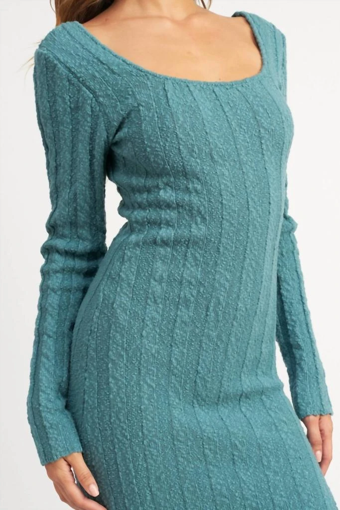 EMORY PARK Emory Park - Square Neck Ribbed Midi Dress 4