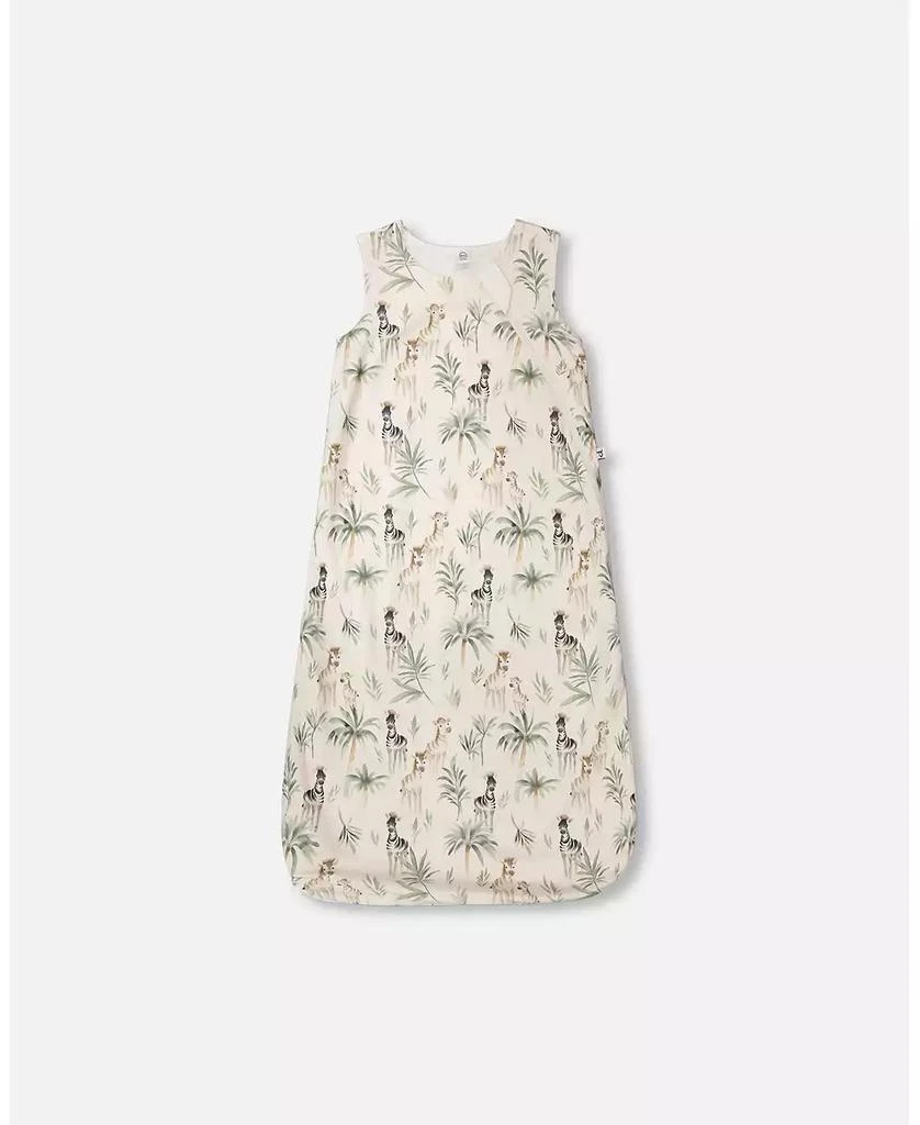 Deux par Deux Baby Boys Cotton Jersey Muslin Sleep Sack Beige Zebra Print - Baby|Toddler
